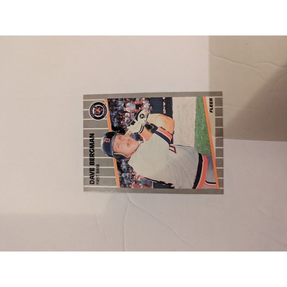 1989 Fleer- #129‎ Dave Bergman Detriot Tigers 1st Base Card